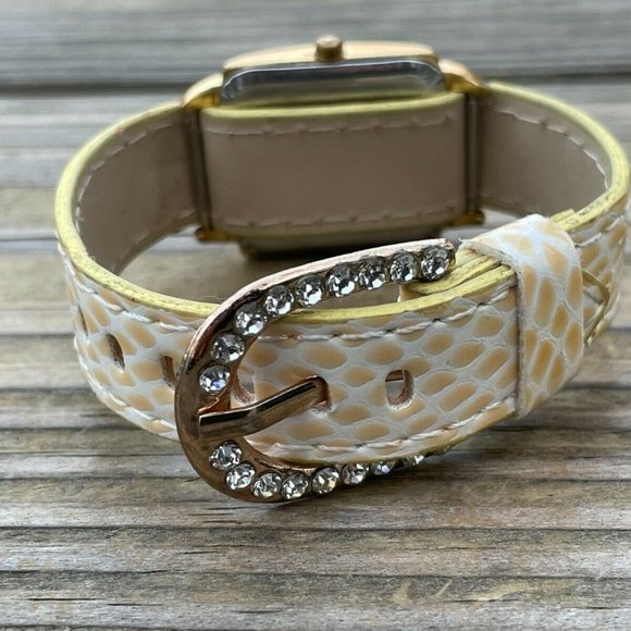 Vintage Fossil Wrist Watch Gold Tone Case analog Ladies Wrist Watch Read Desc - Picture 7 of 12